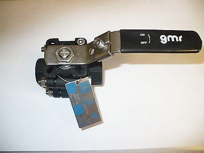 1 pc GMR 500TF 3 Piece Carbon Steel Reduced Port Ball Valve, 1/2", New