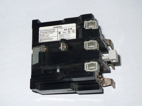 Siemens SA23A Thermal Overload Relay, Used