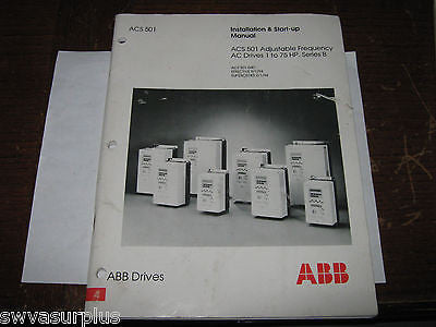 ABB Drives ACS 501-04D Installation & Start Up Manual, Used