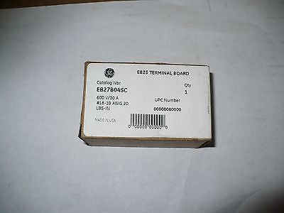 General Electric EB27B04SC Terminal Board with Cover, 30A, 600VAC, New