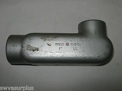 Red Dot 1" Conduit Body Without Cover, Type LL, Used
