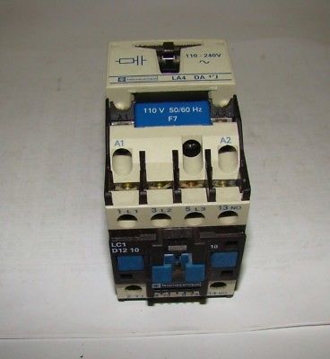 Telemecanique LC1 D1210 (F7) Contactor, 25A, 50/60Hz,110V, Used